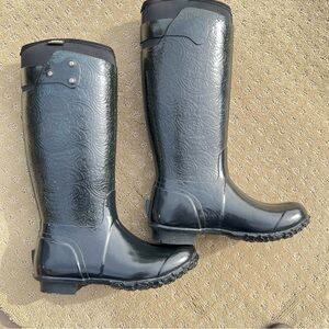 Bogs Black Rider Waterproof Rain Boots Size 9